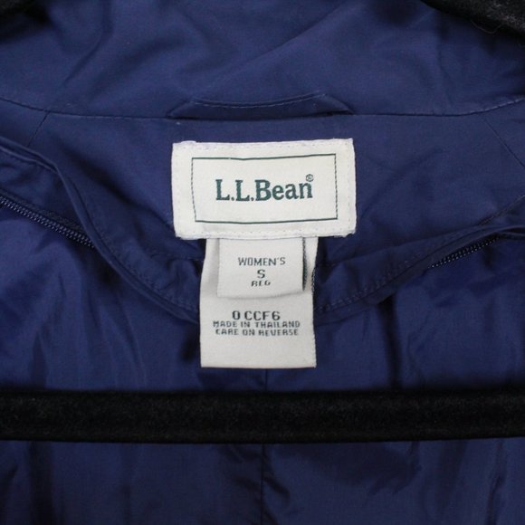 LL Bean Blue Removable Liner Waterproof Rain Jacket Size S - Picture 12 of 14